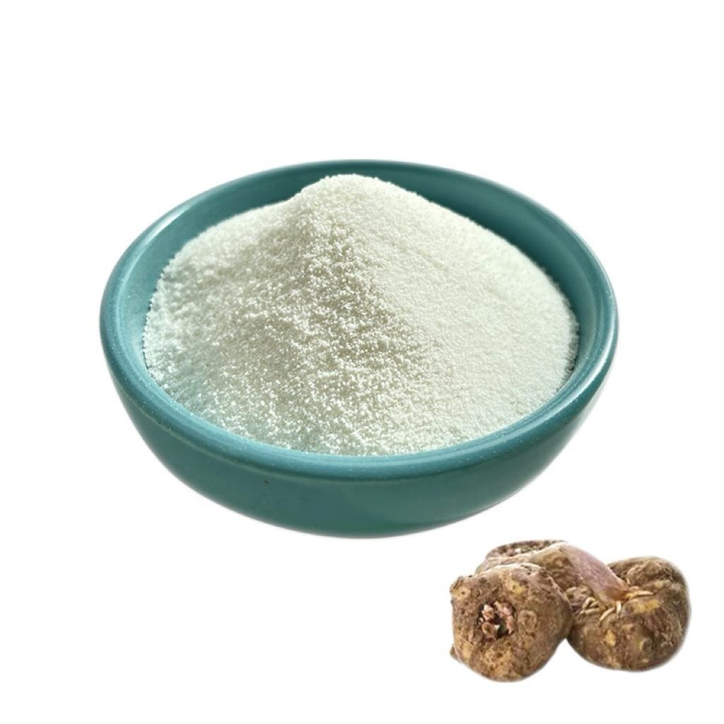 Food Grade Low Calorie Konjac Flour Konjac Gum Powder Konjac Gum Glucomannan for Sausage Solid Beverage Fitness Meal Additives CAS 37220-17-0